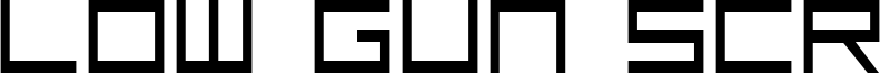 Low Gun Screen Font