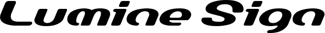 Lumine Sign Font