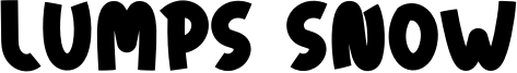 Lumps Snow Font