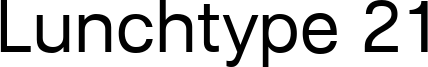 Lunchtype 21 Font
