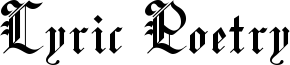 Lyric Poetry Font