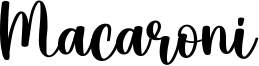 Macaroni Font