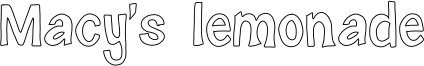 Macy's lemonade Font