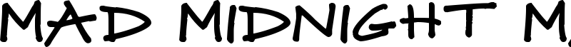 Mad Midnight Marker Font