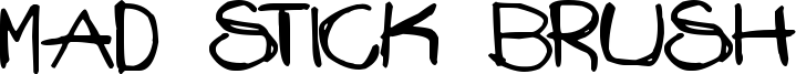 Mad Stick Brush Font
