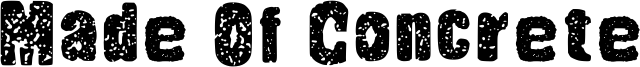 Made Of Concrete Font
