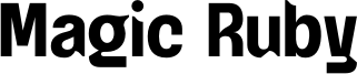 Magic Ruby Font