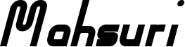 Mahsuri Bold Italic.ttf