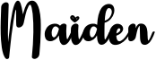 Maiden Font