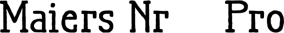 MaiersNr21Pro_Bold.otf