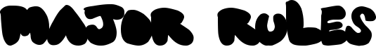Major Rules Font