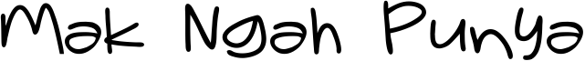 Mak Ngah Punya Font