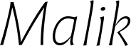 MalikTrial-ExtralightItalic.ttf