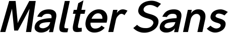 Malter Sans Bold_Italic Demo.otf