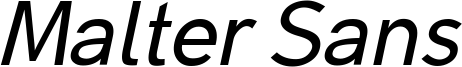 Malter Sans Italic Demo.otf