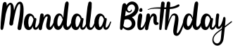Mandala Birthday Font