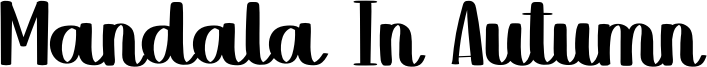 Mandala In Autumn Font