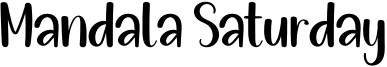Mandala Saturday Font