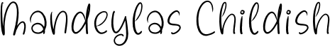 Mandeylas Childish Font