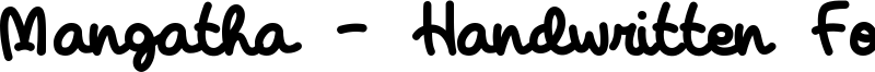 Mangatha - Handwritten Font Font