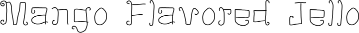 Mango Flavored Jello Font