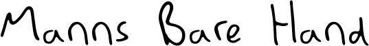 Manns Bare Hand Font