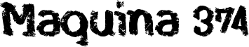 Maquina 374 Font