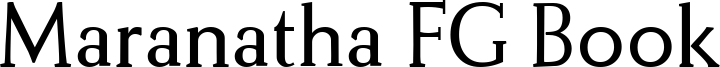 Maranatha FG Book Font