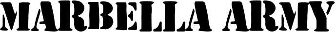 Marbella Army Font
