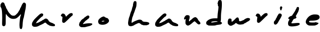 Marco handwrite Font