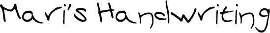 Mari's Handwriting Font