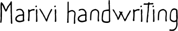 Marivi handwriting Font