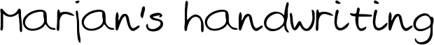 Marjan's handwriting Font