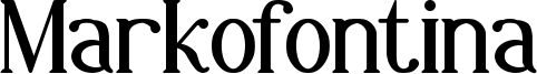 Markofontina Font