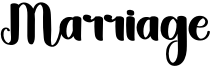 Marriage Font