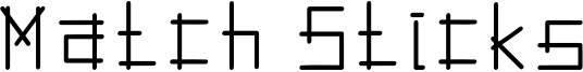 Match Sticks Font