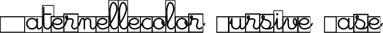 Maternellecolor Cursive Case Font