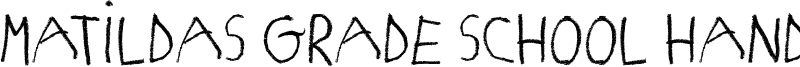 Matildas Grade School Hand Font
