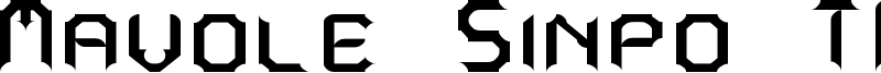Mavole Sinpo TFB Font