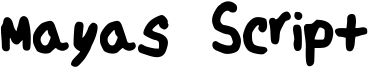Mayas Script Font