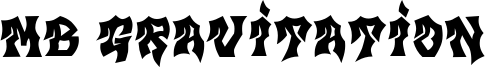 MB Gravitation Font