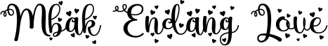 Mbak Endang Love Font