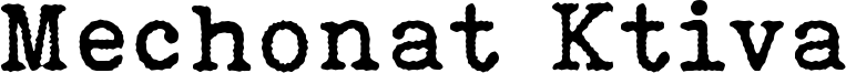 Mechonat Ktiva Font