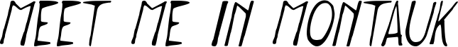 Meet me in Montauk Font