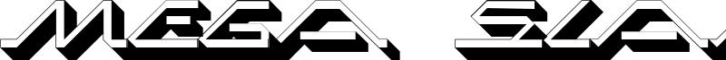 Mega Slant Line Font
