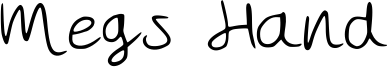 Megs Hand Font
