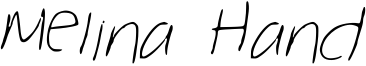 Melina Hand Font