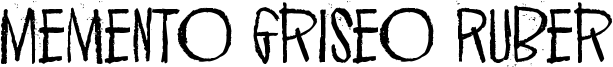 Memento Griseo Ruber Font