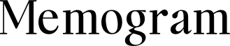 Memogram Font