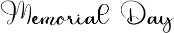 Memorial Day Font